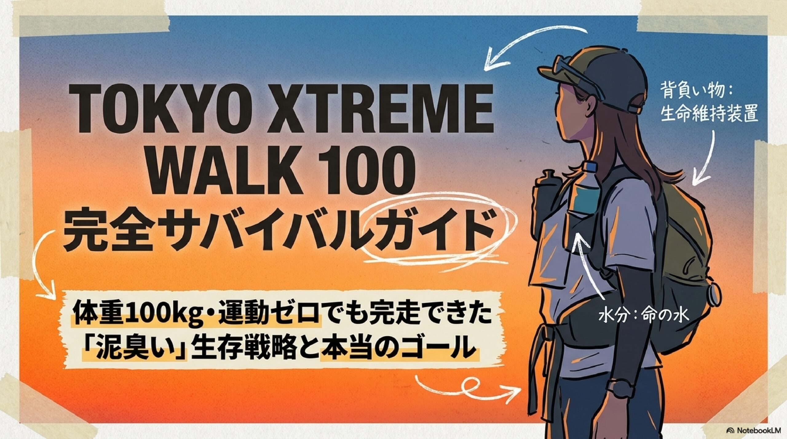 【実録】東京エクストリームウォーク100完全攻略！体重100kg・運動ゼロでも完走できた準備と持ち物リスト