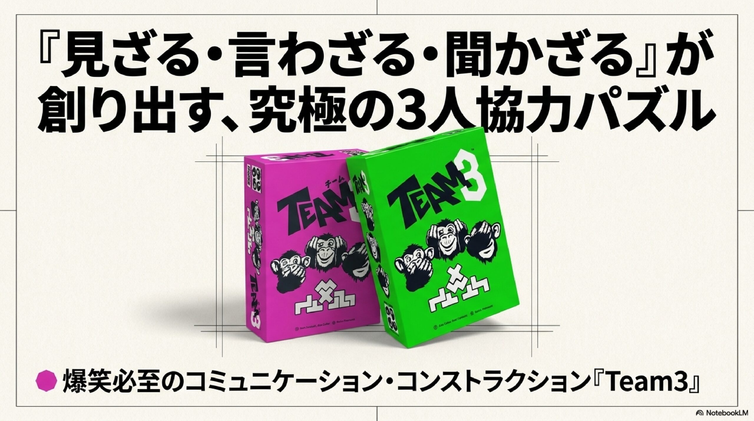 【Team3】見ざる・言わざる・聞かざる「3人」で爆笑必至のボードゲームを徹底レビュー