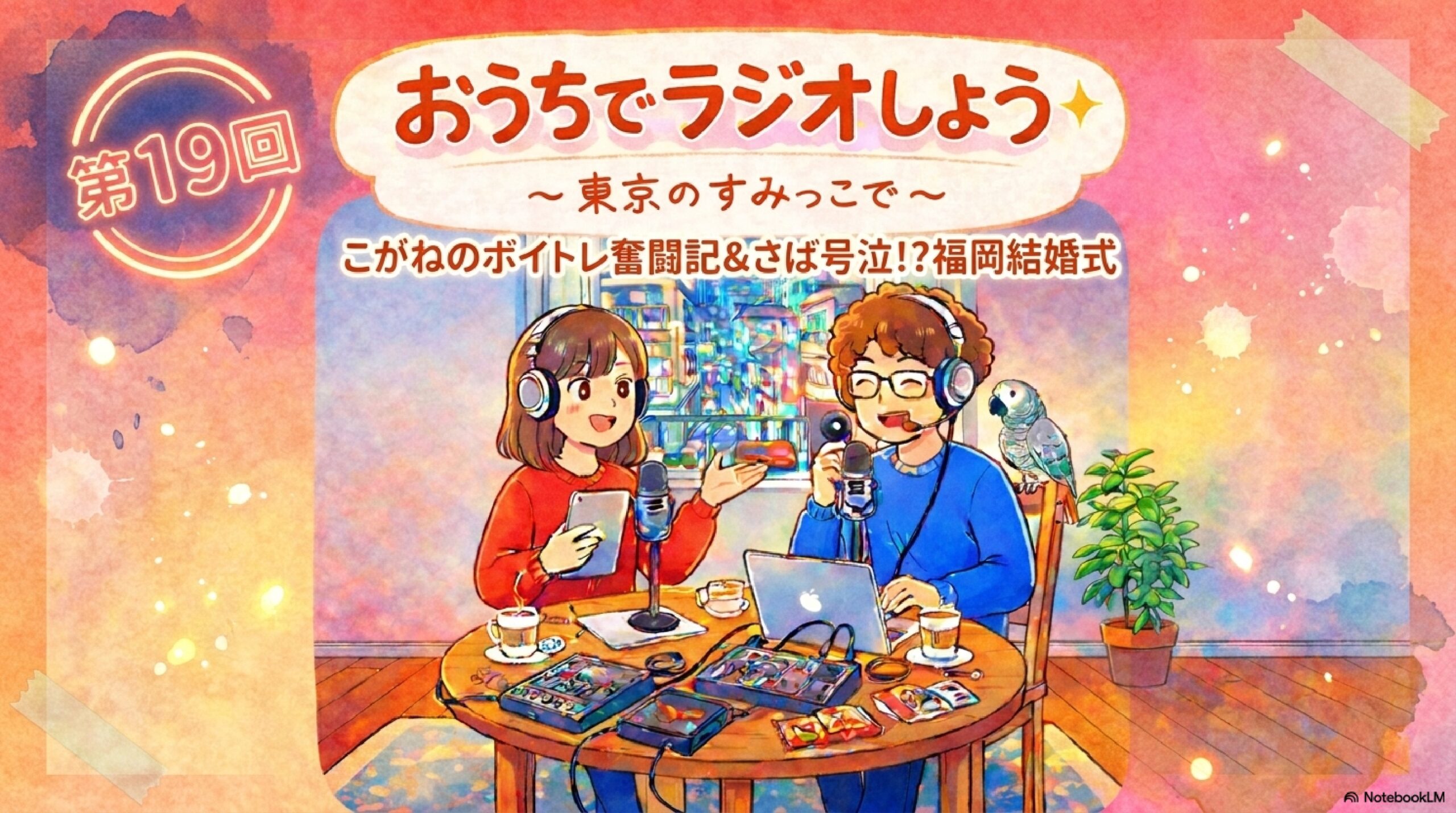 【第19回】こがねのボイトレ奮闘記＆さば号泣！？福岡での親友の結婚式と「ゴレンジャーネクタイ」｜おうちでラジオしよう