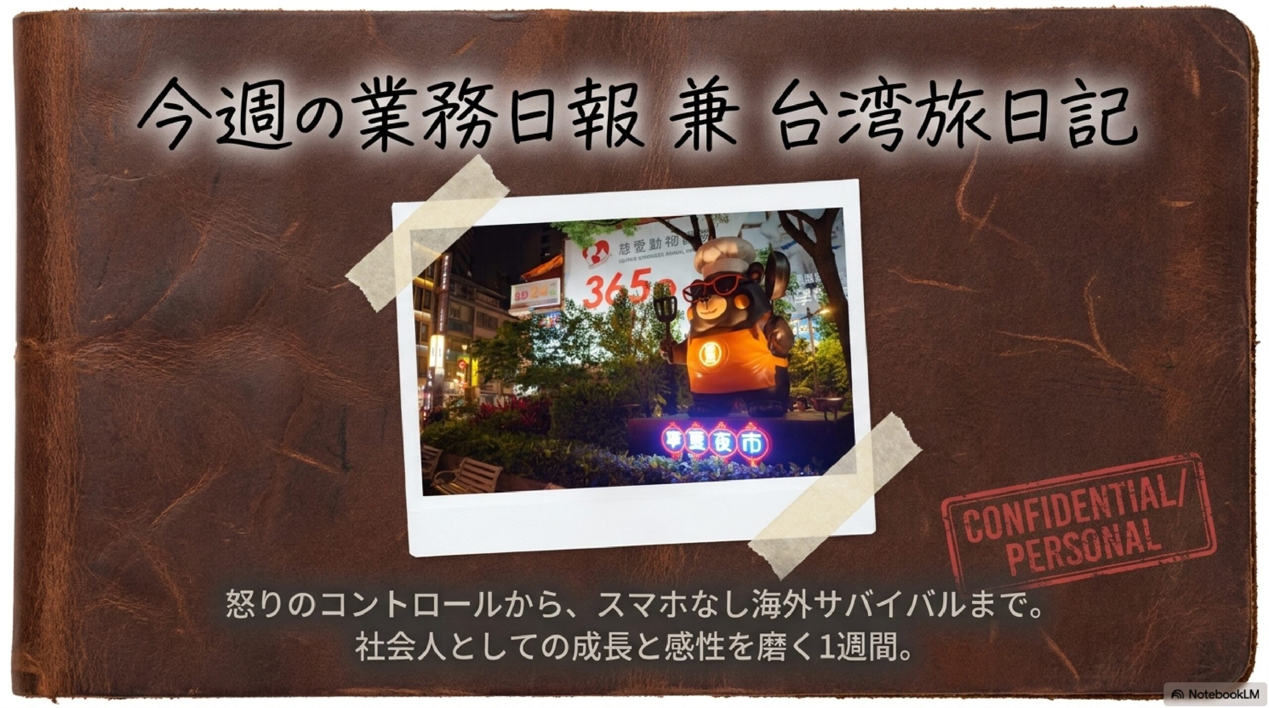 5月１週目:仕事を手放す成長とスマホなしの台湾サバイバル！—今週の骨抜きログ