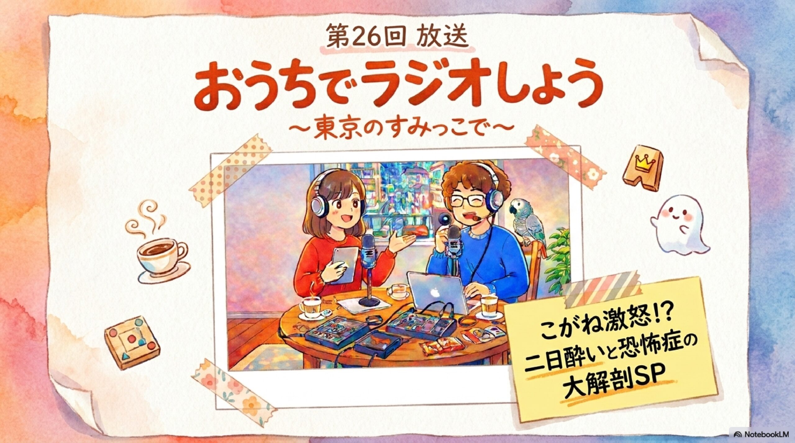 【第26回】こがね激怒!?さばの二日酔い事件と、みんなの「恐怖症」大解剖SP|おうちでラジオしよう