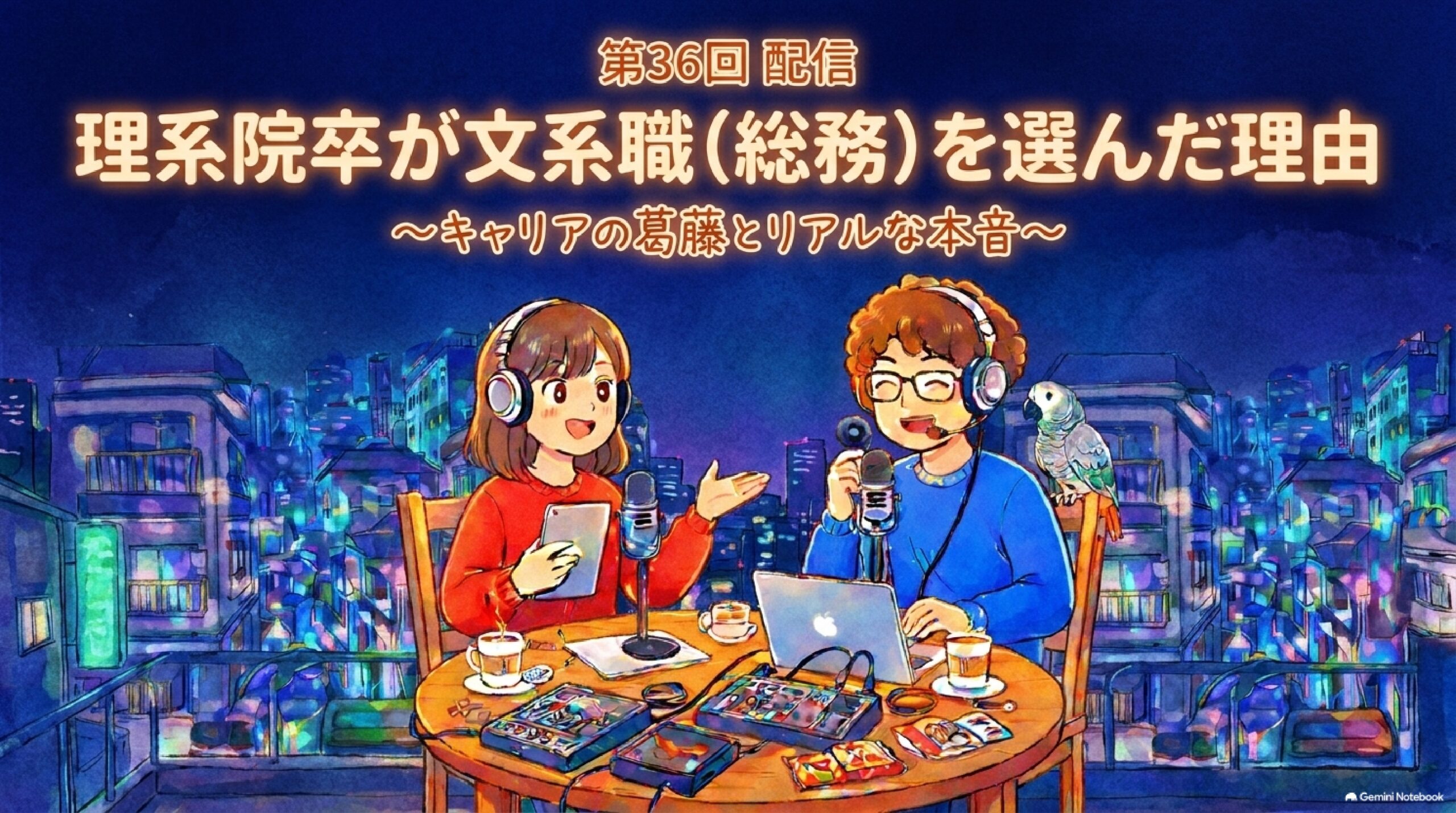【第36回】理系院卒が文系職（総務）を選んだ理由とキャリアの葛藤｜おうちでラジオしよう